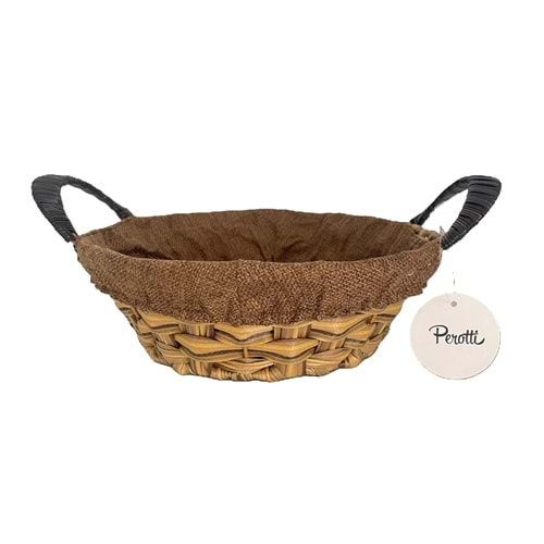 PEROTTİ YUVARLAK EKMEK SEPETİ KAHVERENGİ