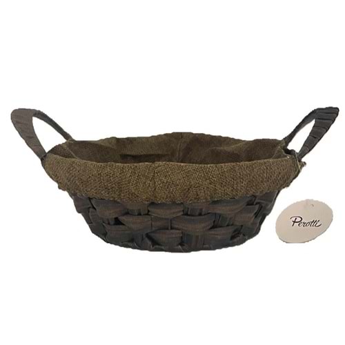PEROTTİ YUVARLAK EKMEK SEPETİ KOYUKAHVERENGİ
