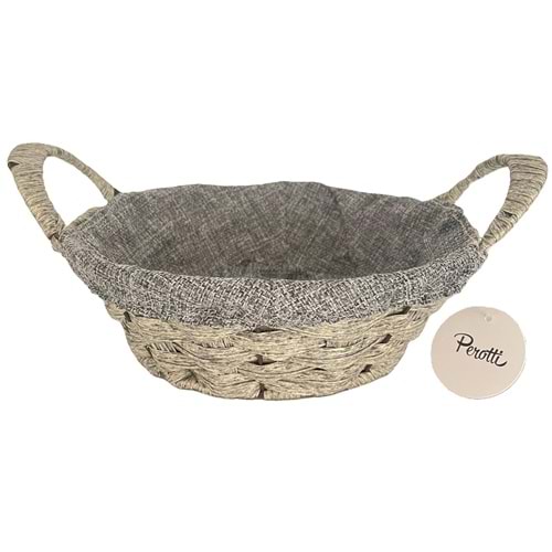 PEROTTİ YUVARLAK EKMEK SEPETİ GRİ
