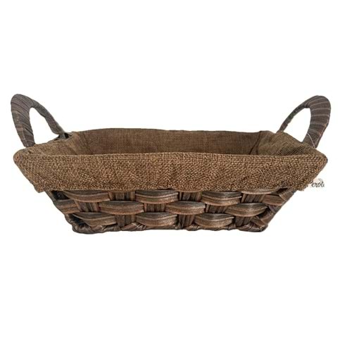 PEROTTİ DİKDÖRTGEN EKMEK SEPETİ KOYU KAHVERENGİ