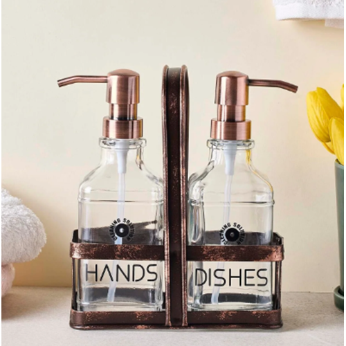 PEROTTİ RAME ESKİTME METAL SITANDLI RETRO 2 LiSIVI SABUNLUK 500 ml