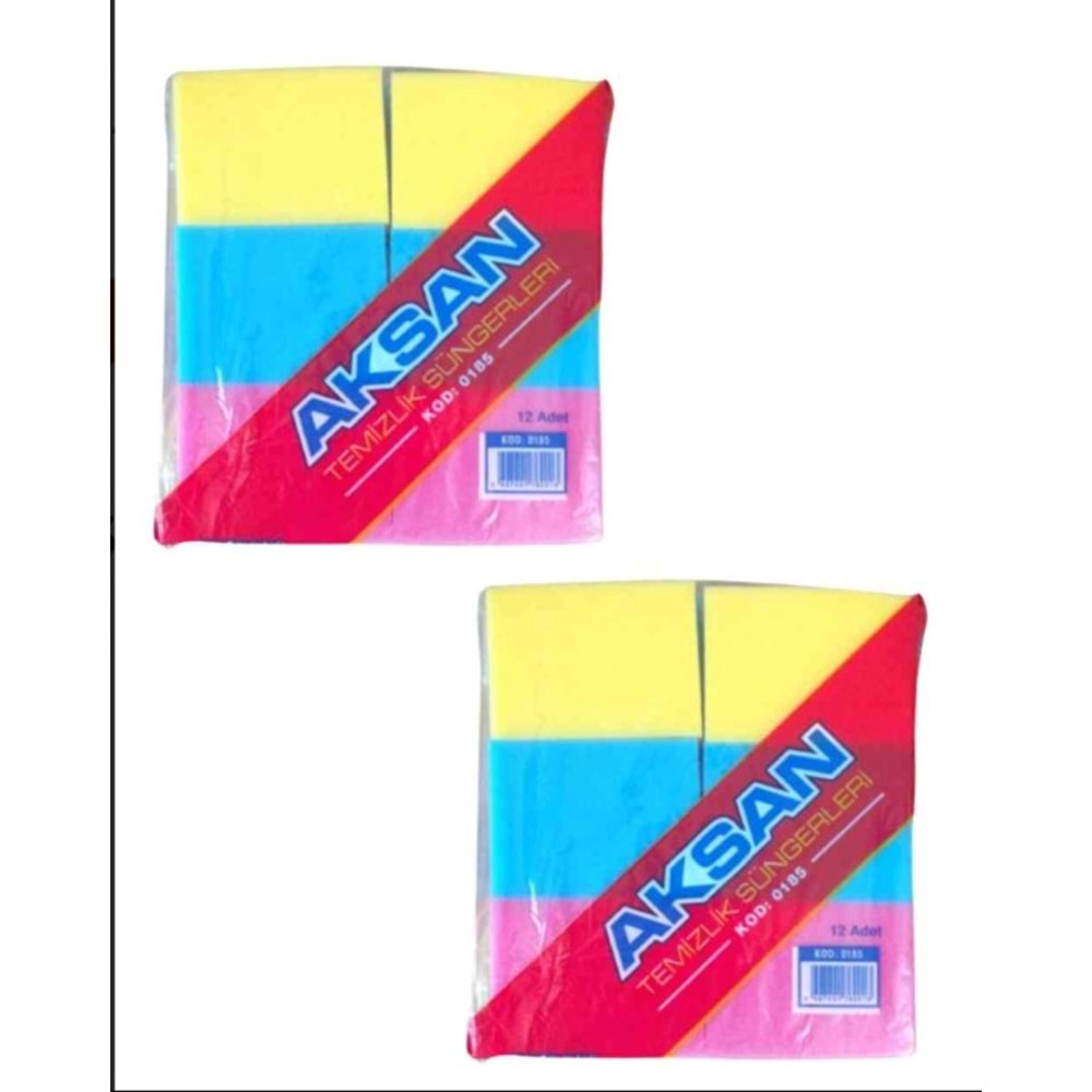 AKSAN TEMİZLİK SÜNGERİ 12 Lİ PAKET