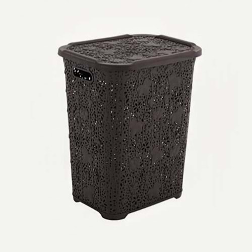 SAGLAM PLASTİK DANTEL KİRLİ ÇAMAŞIR SEPETİ BÜYÜK BOY