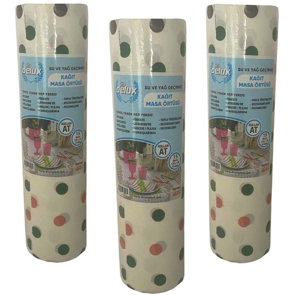 DELUX KULLAN AT MASA ÖRTÜSÜ 120X150 10 YAPRAK 15 MT. *36