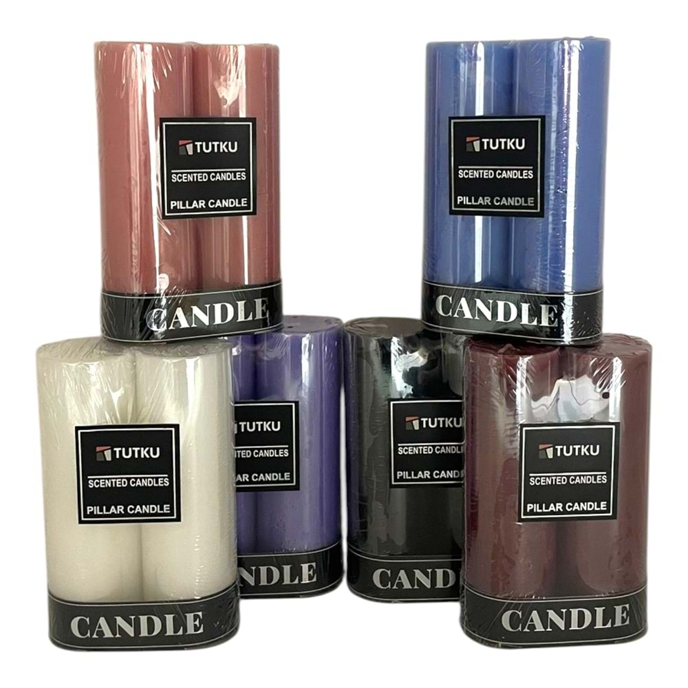 TUTKU 2 Lİ BÜYÜK BATON MUM PKT:*6 / *36