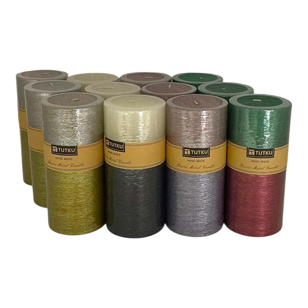 TUTKU ÇİFTRENK SİMLİ BATON MUM BYK PKT:12** 48*