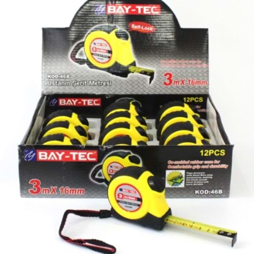 BAYTEC 3X16MM ŞERİT METRESİ *12