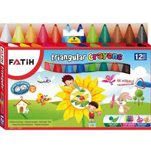 FATİH ÜÇGEN PASTEL BOYA 12 Lİ *6