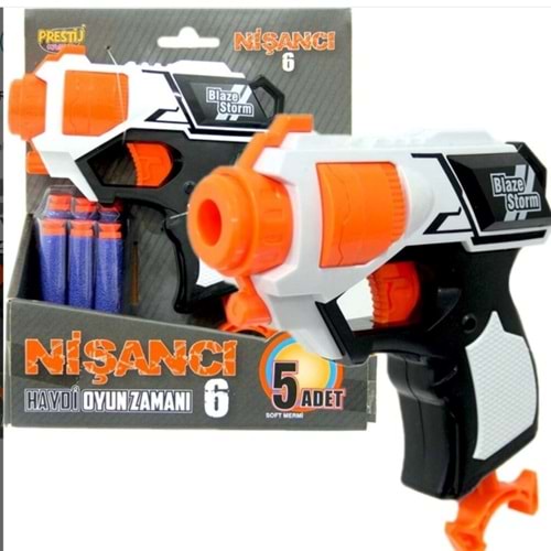 PRESTİJ OYUNCAK NİŞANCI 6 ADET SOFT MERMİSİ VAR