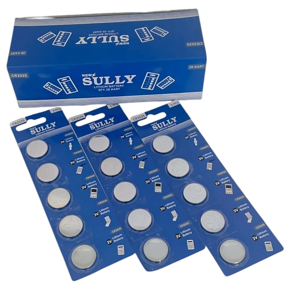 SULLY PARA PİL CR2025 KARTELA 5 Lİ *20 / *200