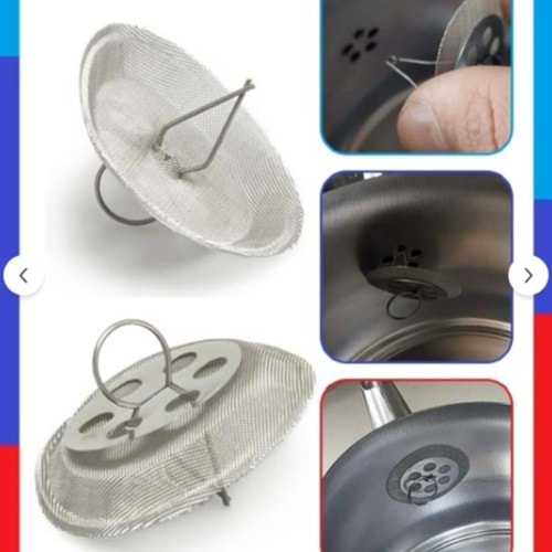 PASLANMAZ ÇAY SÜZGECİ SÖK TAK SÜZGÜ DEMLİK İÇİ SÜZGÜ *50