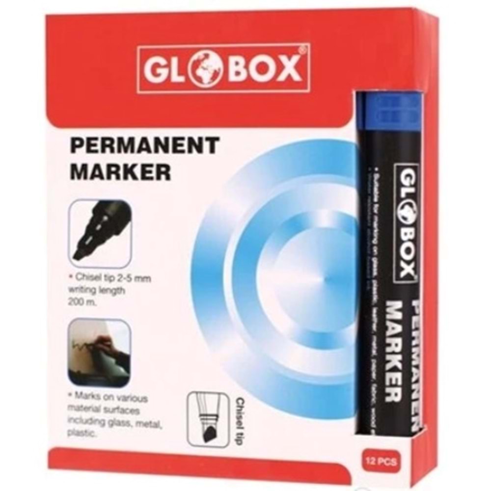 GLOBOX MARKER KALEM MAVİ
