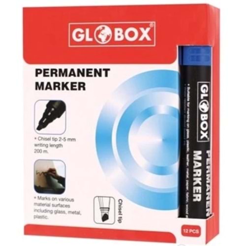 GLOBOX MARKER KALEM MAVİ