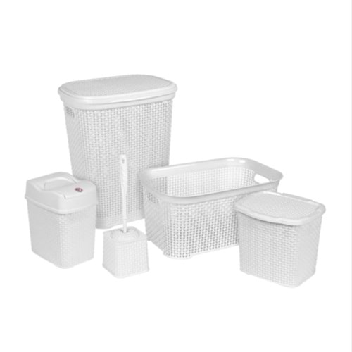 SAGLAM DAMLA BANYO VE ÇEYİZ SETİ 5 PARÇA