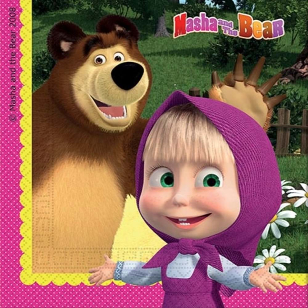 DECORATA MAŞA İLE KOCA AYI KAĞIT PEÇETE 20 Lİ