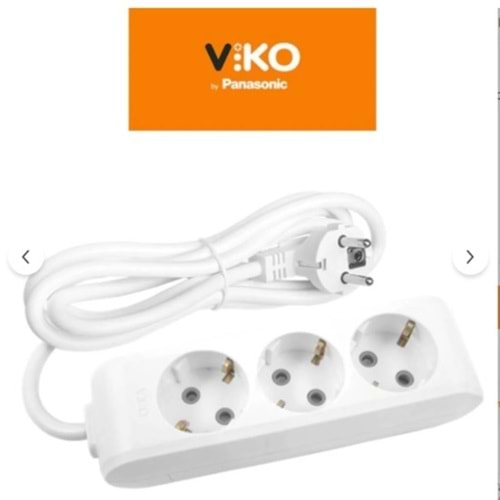 VİKO ÜÇLÜ TOPRAKLI PRİZ 3M *12