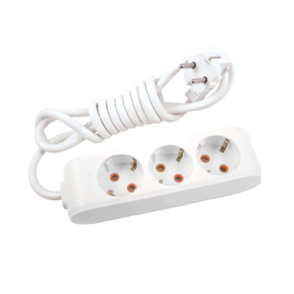 VİKO ÜÇLÜ TOPRAKLI PRİZ 5M *12