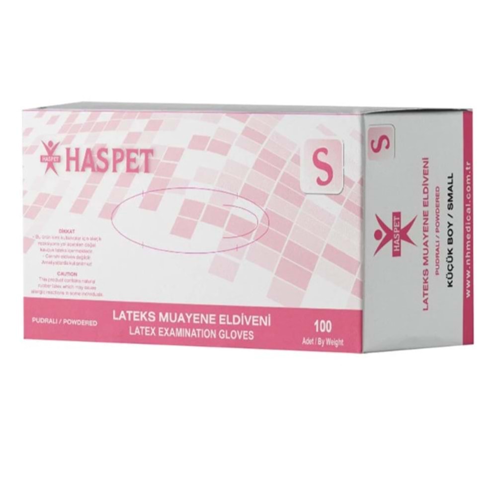 HASPET LATEX MUAYENE ELDİVENİ S 100 LÜ *20