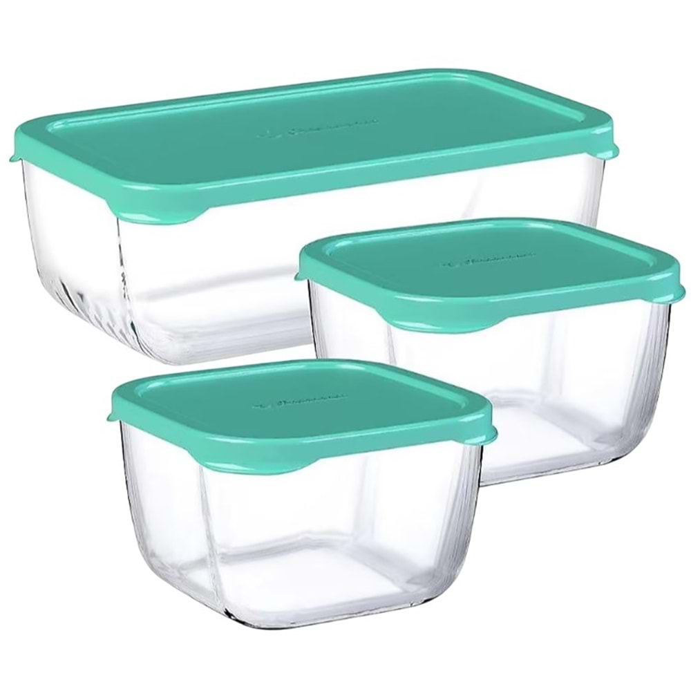 PAŞABAHÇE SNOWBOX 3 PCS SET 3 LÜ SAKLAMA KABI