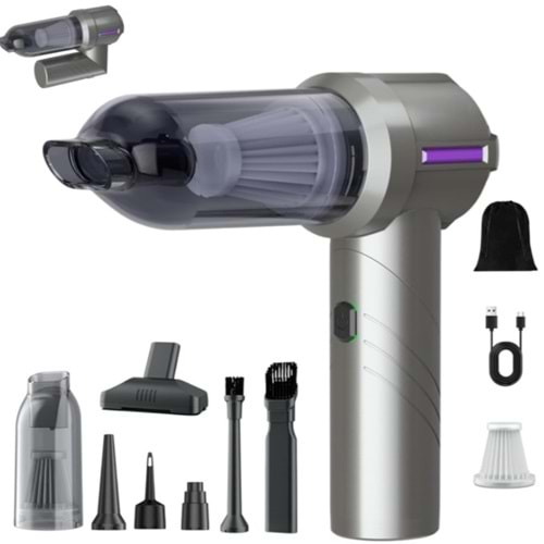 AUHMA ŞARJ EDİLEBİLİR EL SÜPÜRGESİ 16000PA ÇEKİM GÜCÜ