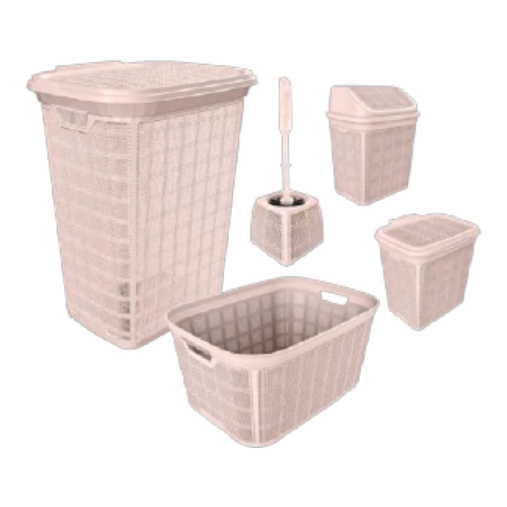 JUTE ÇEYİZ SETİ 5Lİ VİOLET