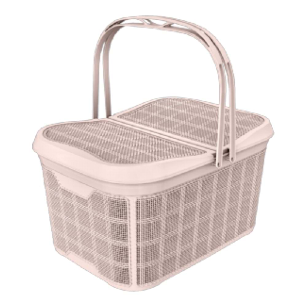 JUTE PİKNİK SEPETİ 26 LT (VİOLET)