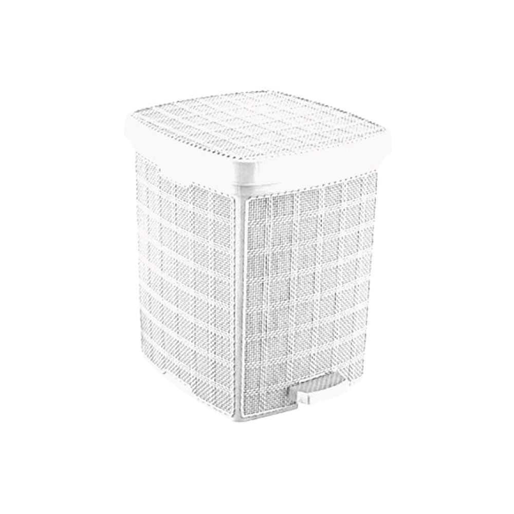 JUTE PEDALLI ÇÖP KOVASI NO:1 (BEYAZ)