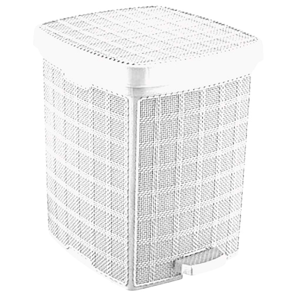 JUTE PEDALLI ÇÖP KOVASI NO:3 (BEYAZ)