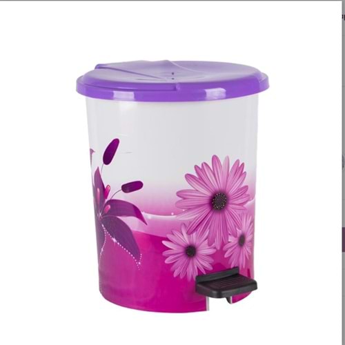 ÇERİSAN PEDALLI DESENLİ ÇÖP KOVASI 3 NO