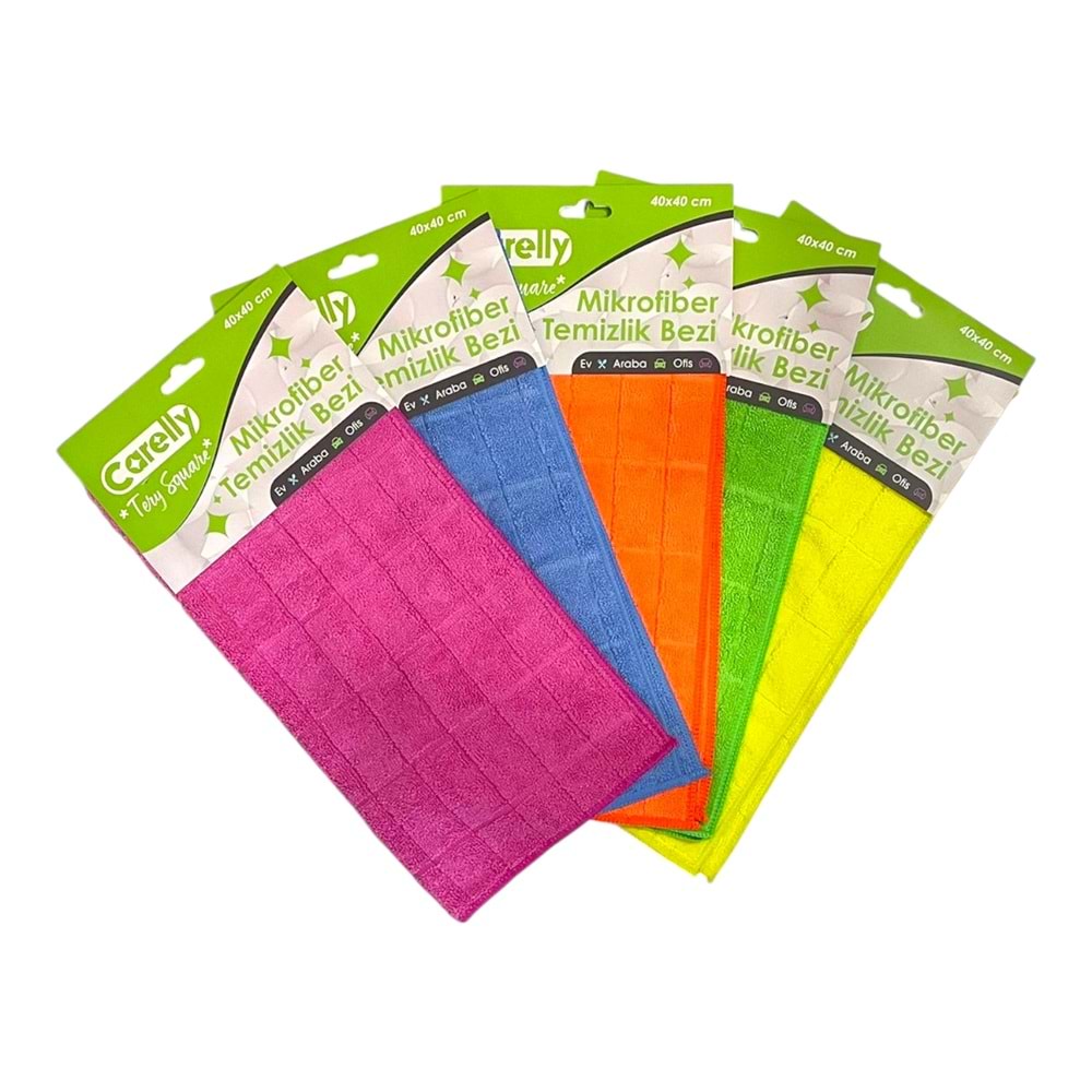 CARELLY MİKROFİBER TEMİZLİK BEZİ TERRY DAMALI 40x40 *144