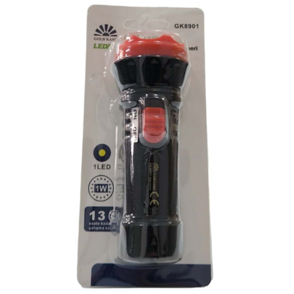 GOLD KAMA KÜÇÜK ŞARJLI UZUN MESAFELİ LED EL FENERİ