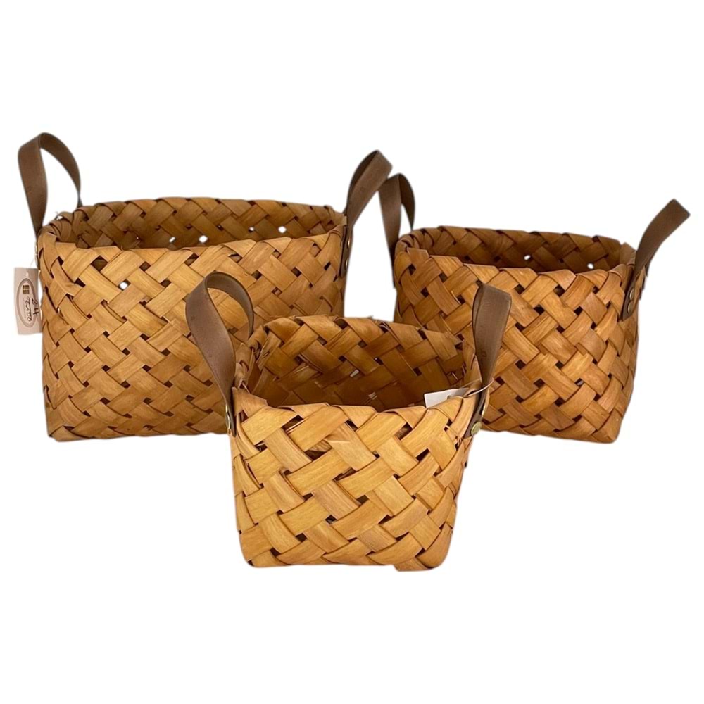 SD 3 LÜ OVAL NATUREL SEPET 16X20X24 - 14X16X19 10X14X15 CM 24*