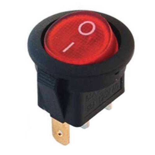 YUVARLAK ÇITÇIT IŞIKLI ELEKTRİK DEVRE DÜĞMESİ 100LÜ