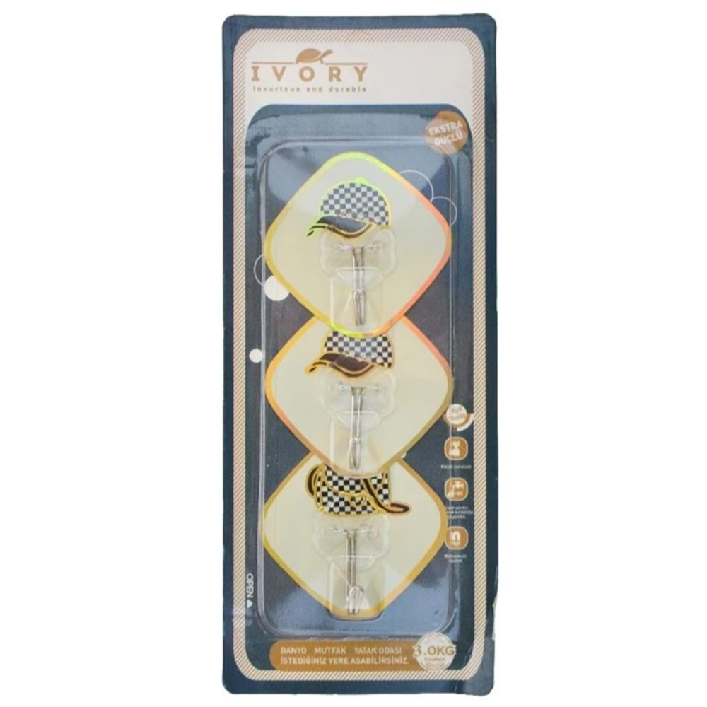 IVORY 3LÜ AKRİLİK YAPIŞKANLI ASKI 360*