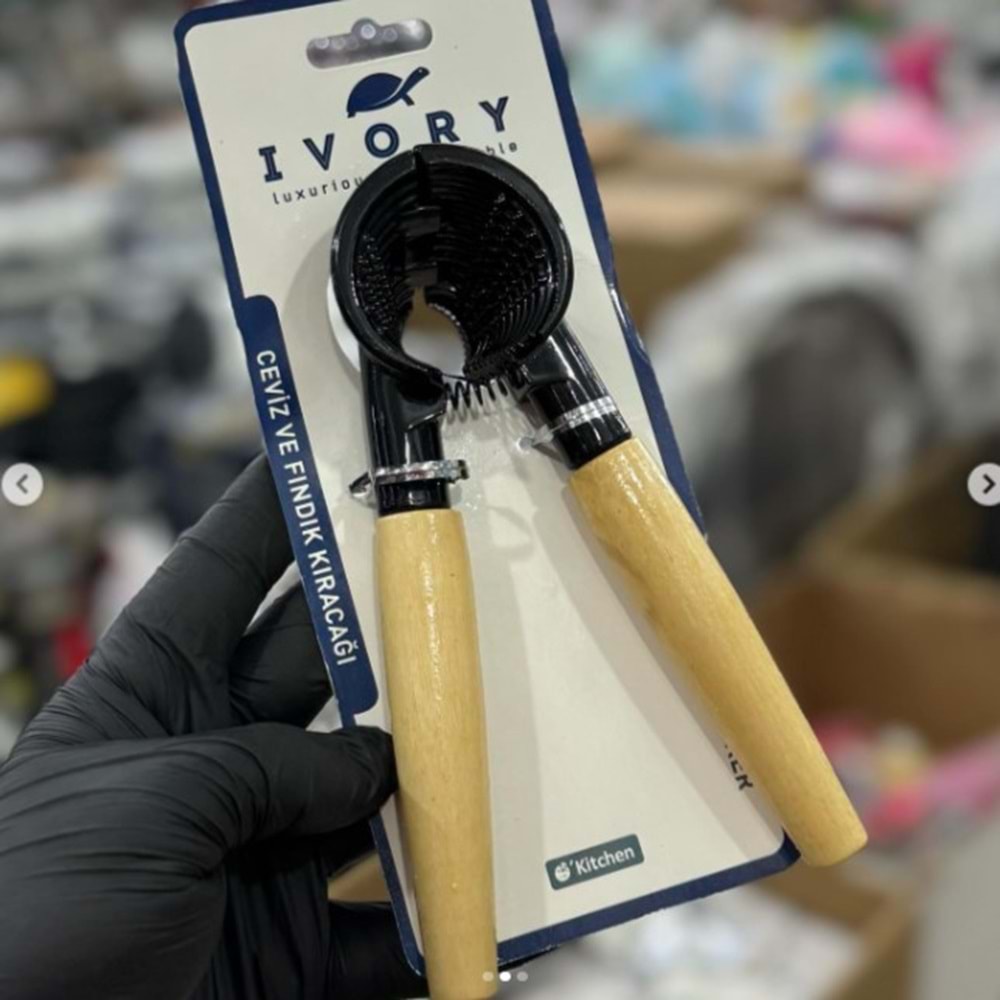 IVORY AHŞAP SAPLI CEVİZ FINDIK KIRACAK 120*