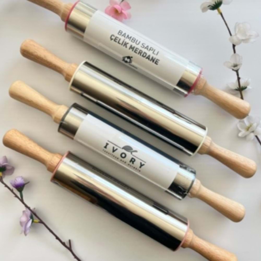 IVORY BAMBU SAPLI METAL MERDANE ORTA PK24 48*