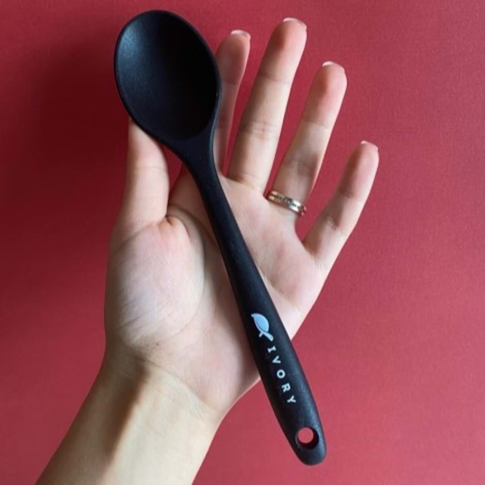 IVORY SİLİKON MİNİ DERİN KAŞIK SİYAH PK24 480*