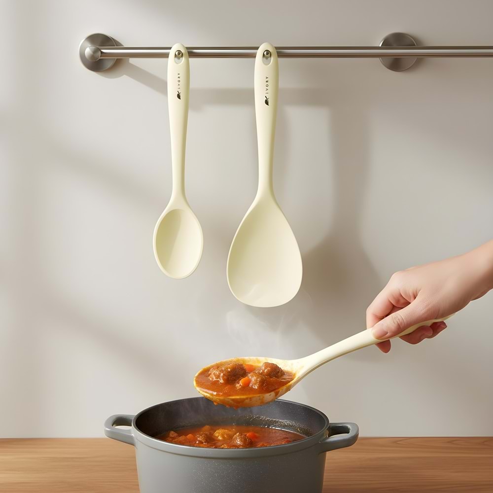 IVORY İKİLİ SİLİKON MUTFAK SETİ PK24 96*