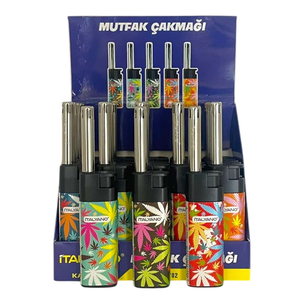 İTALYANO YAPRAK DESENLİ MUTFAK ÇAKMAĞI KISA *25 / *500