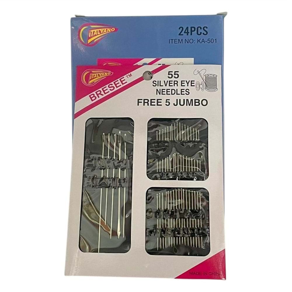 İTALYANO 55 PARÇA DİKİŞ İĞNESİ SETİ KARTELA *30 / *720