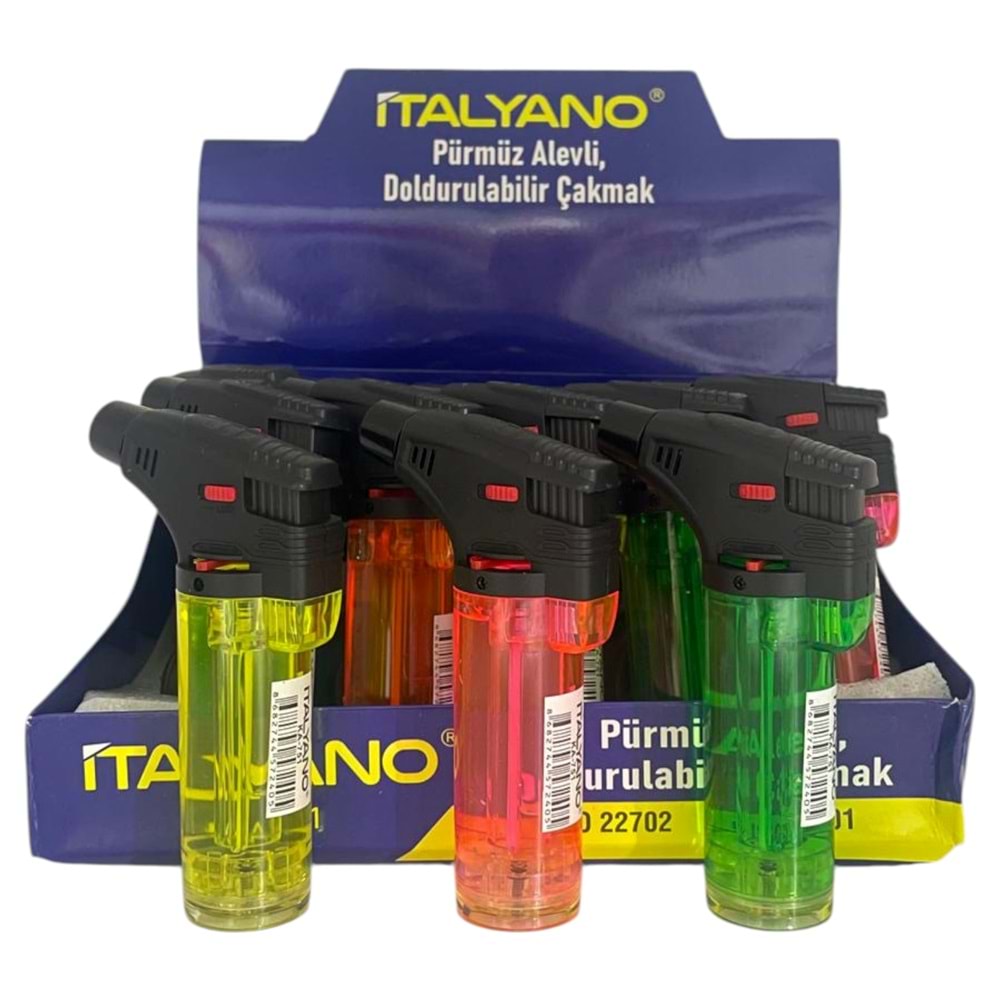 İTALYANO ŞEFFAF PÜRMÜZ TÜPLÜ ÇAKMAK *15 / *300