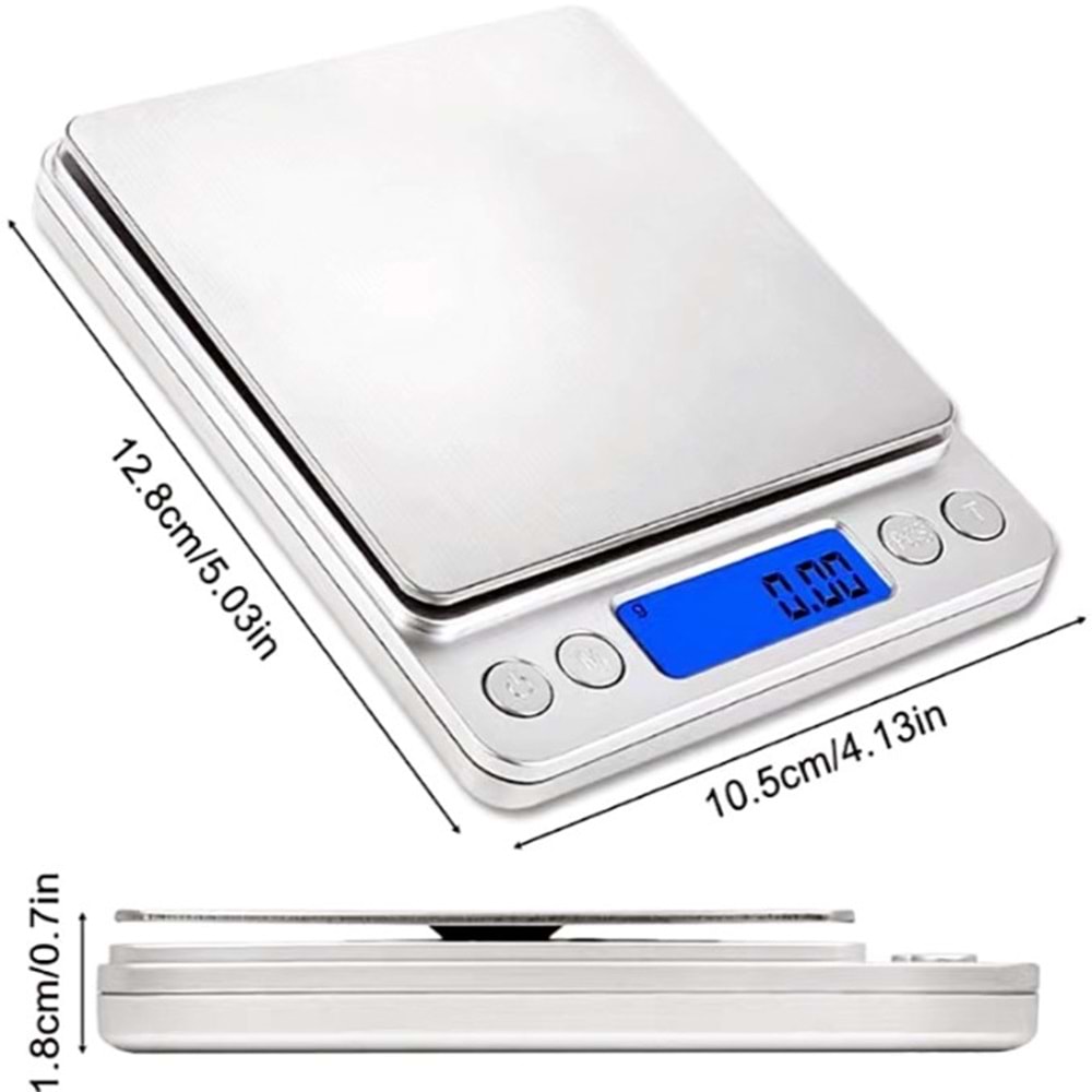 İTALYANO HASSAS TERAZİ 500GR DİJİTAL MUTFAK TERAZİSİ *50