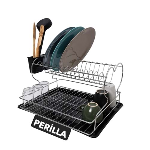 PERİLLA KROM İKİ KATLI BULAŞIKLIK *4 TABAKLIK