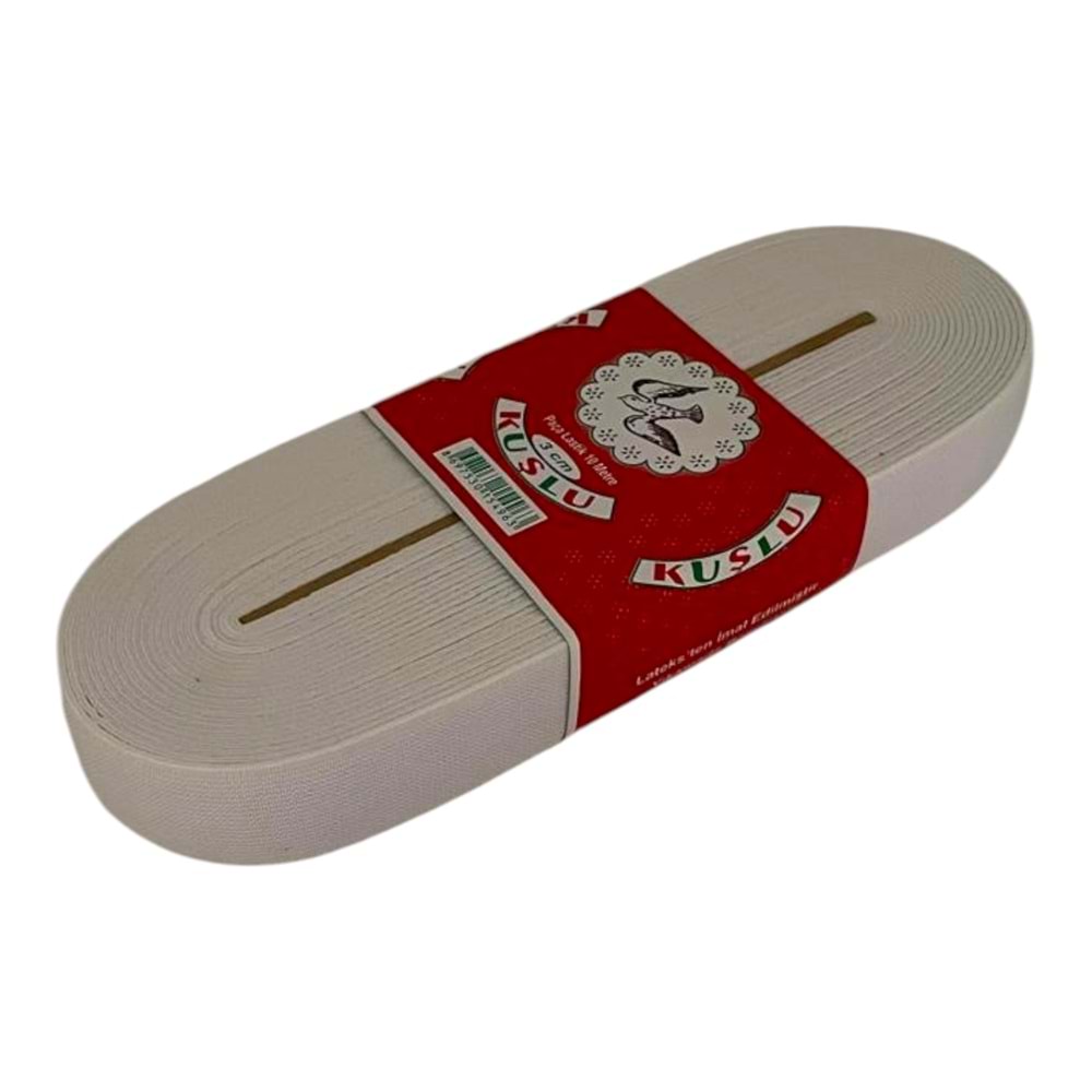 KUŞLU LASTİK PAÇA 10MTX3CM (30x6) *180