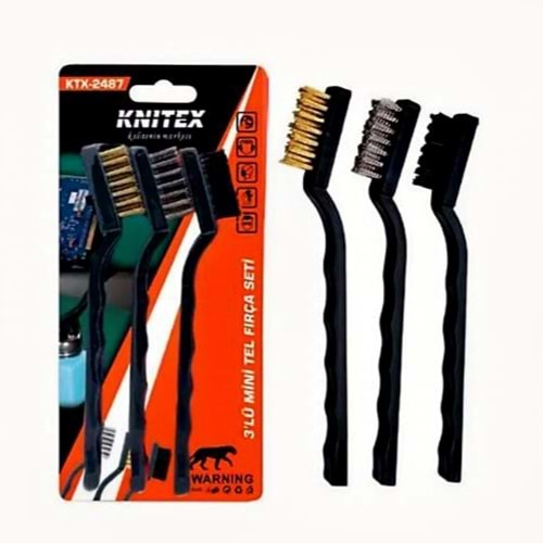 KNİTEX 3'LÜ TEL FIRÇA SETİ