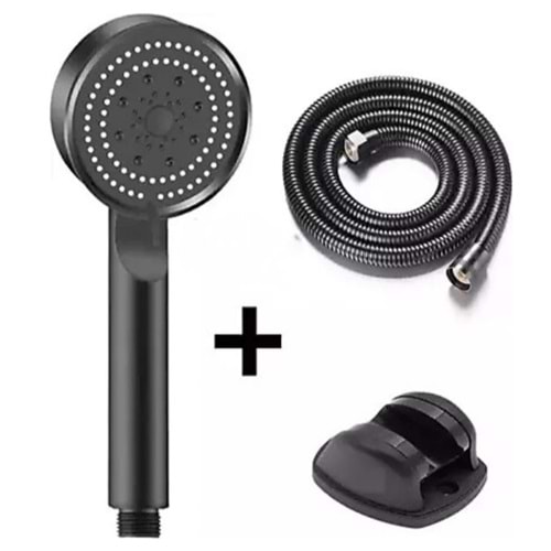 KYK SİYAH DUŞ SETİ DUŞ HORTUMU + DUŞ BAŞLIĞI