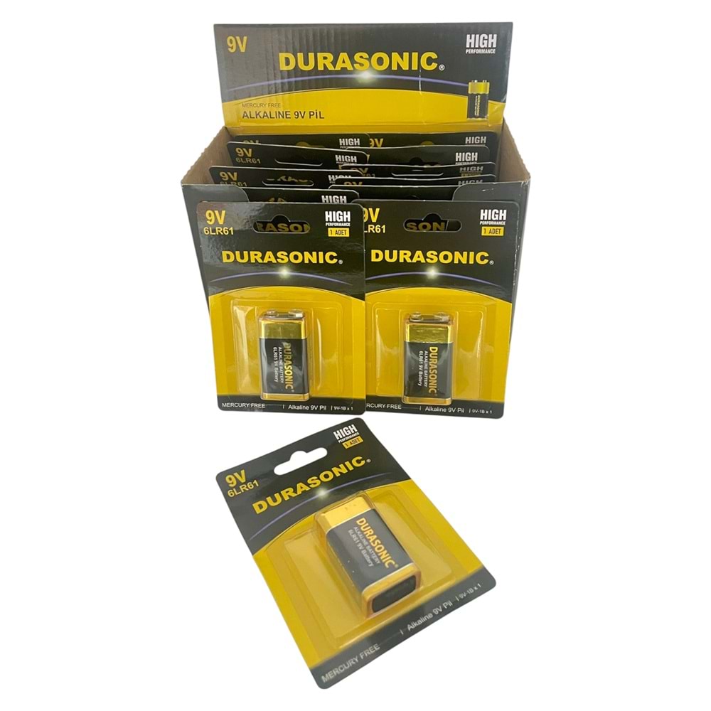 DURASONİC 9V PİL KARE *12 / *96