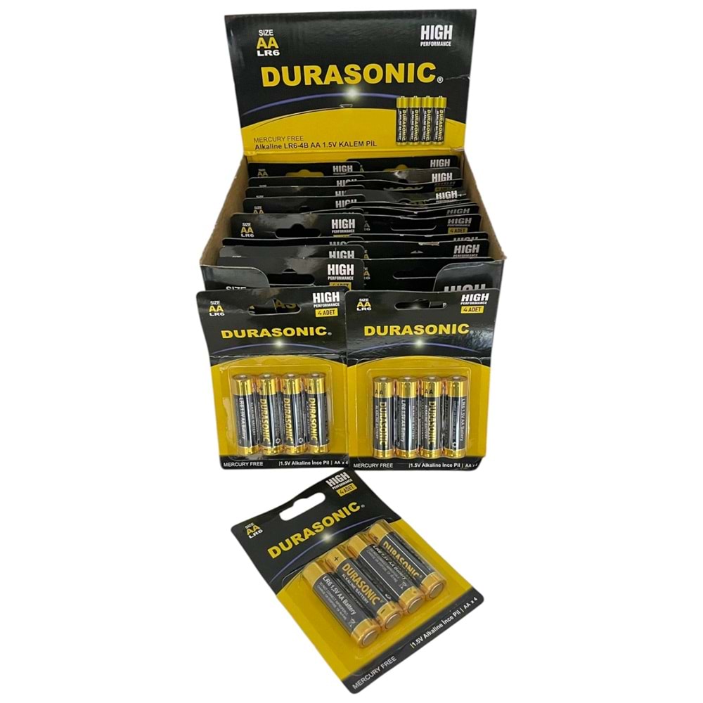 DURASONİC 4 LÜ ALKALİN KALEM PİL BLİSTERLİ *24 / *192