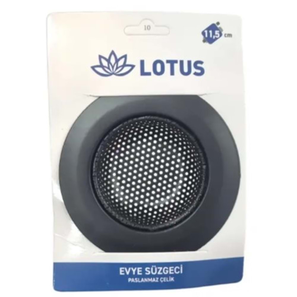 LOTUS 11,5 CM SİYAH LAVABO SÜZGECİ PK12 360*