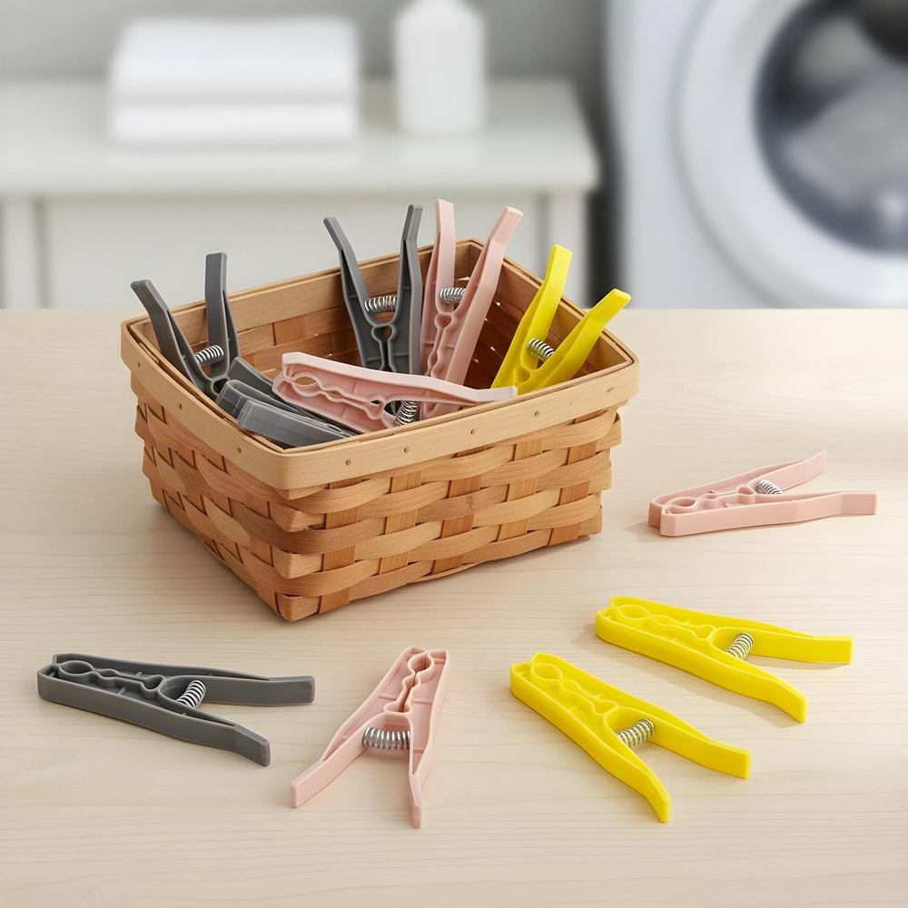 LOTUS 24 LÜ BÜYÜK PLASTİK MANDAL 144*